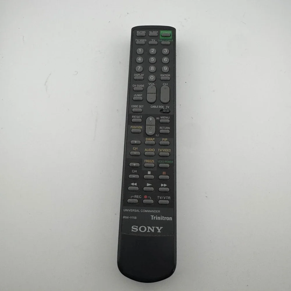 Sony Remote Control RM-Y118 Trinitron Universal Commander Black TV VTR Cable